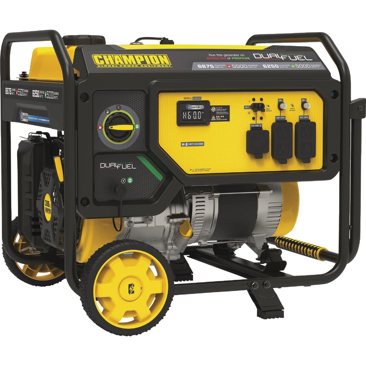 Champion 5500W/6875W Dual Fuel Portable Generator with CO Shield