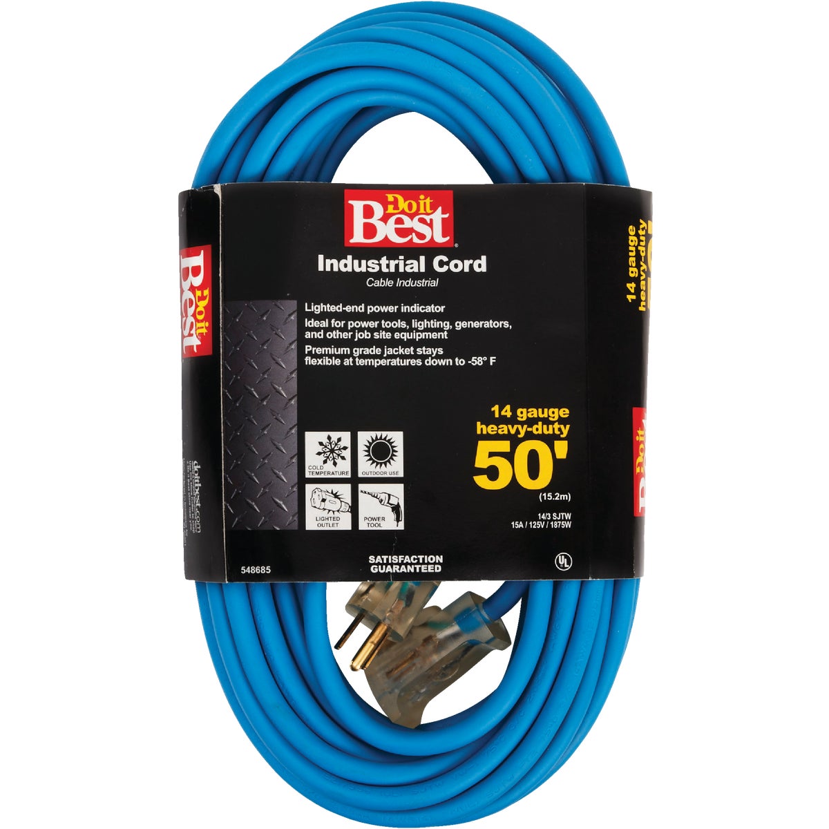 Master Electrician 50 Ft. 14/3 Industrial Outdoor Extension Cord