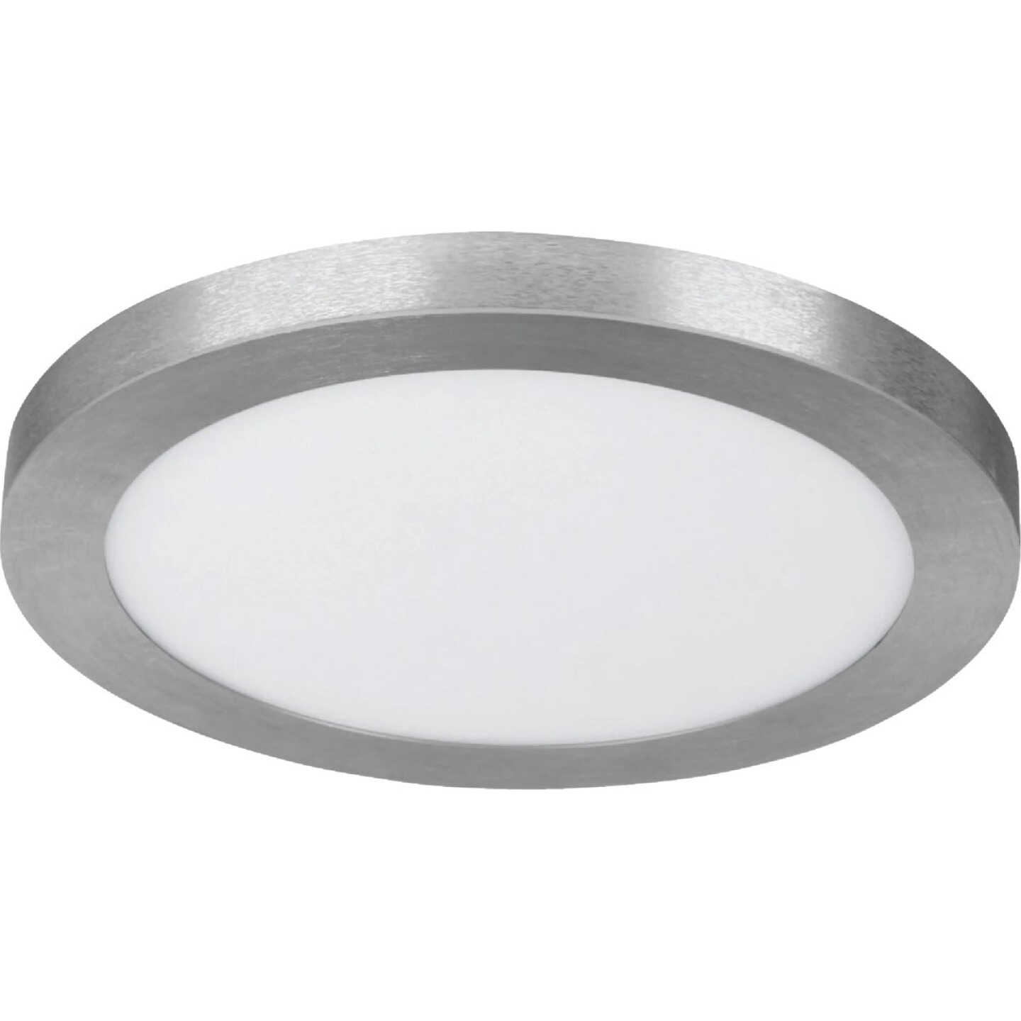 Feit Electric Edge-Lit 13 In. Nickel Round Disc 4-Way LED Flush Mount Light Image 5