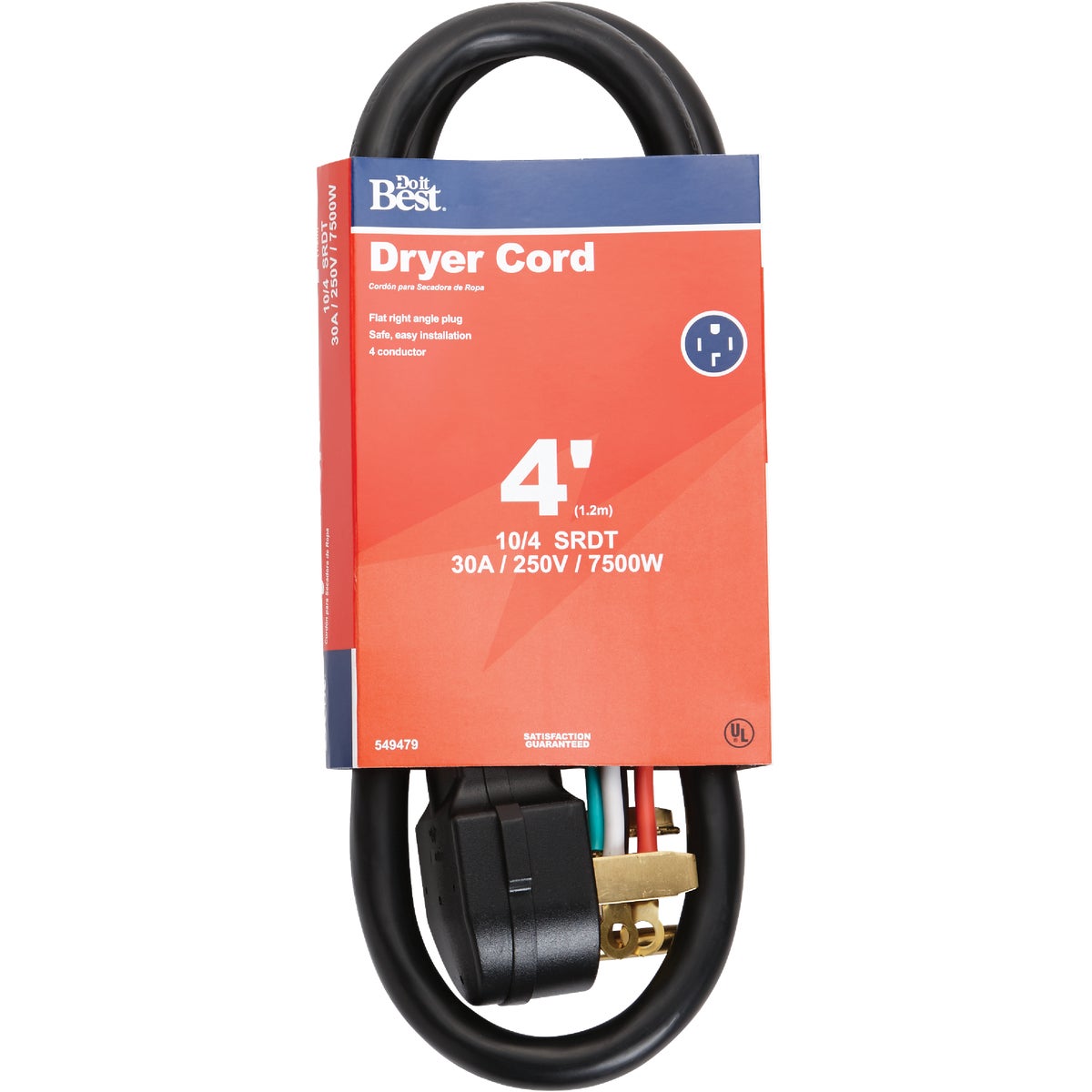 Master Electrician 4 Ft. 10/4 30A Dryer Cord