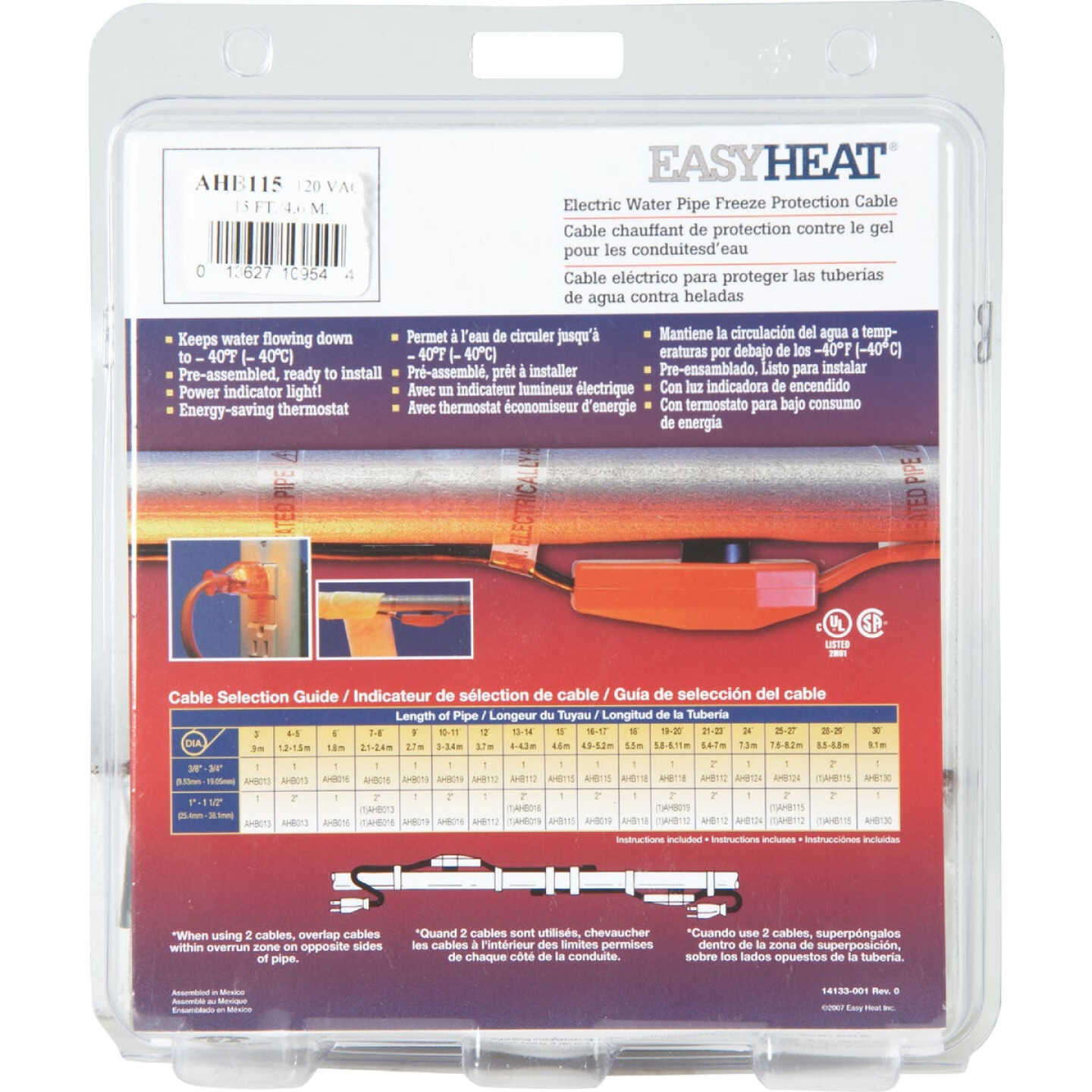 Easy Heat 15 Ft. 120V Pipe Heating Cable Image 1