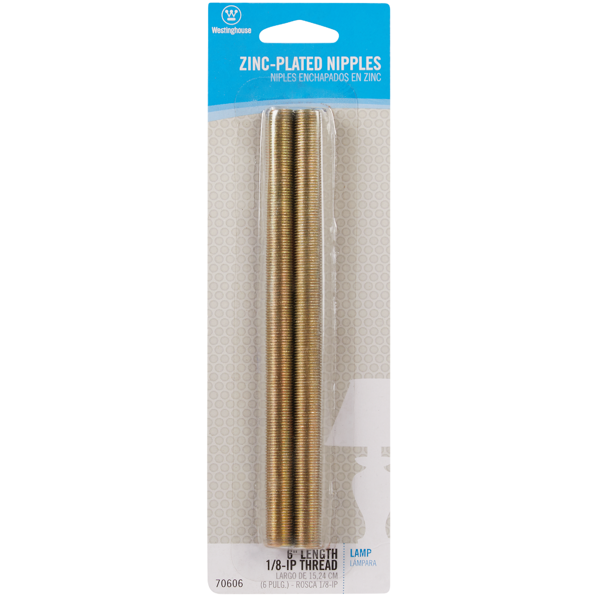 Westinghouse 1/8-IP 6 In. Steel Lamp Nipple (2-Pack) Image 2