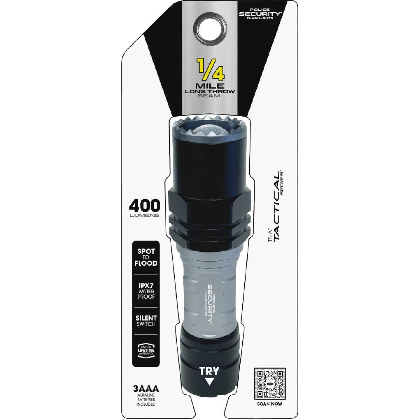 Police Security Long Throw TS-A 400 Lm. LED Flashlight Image 2