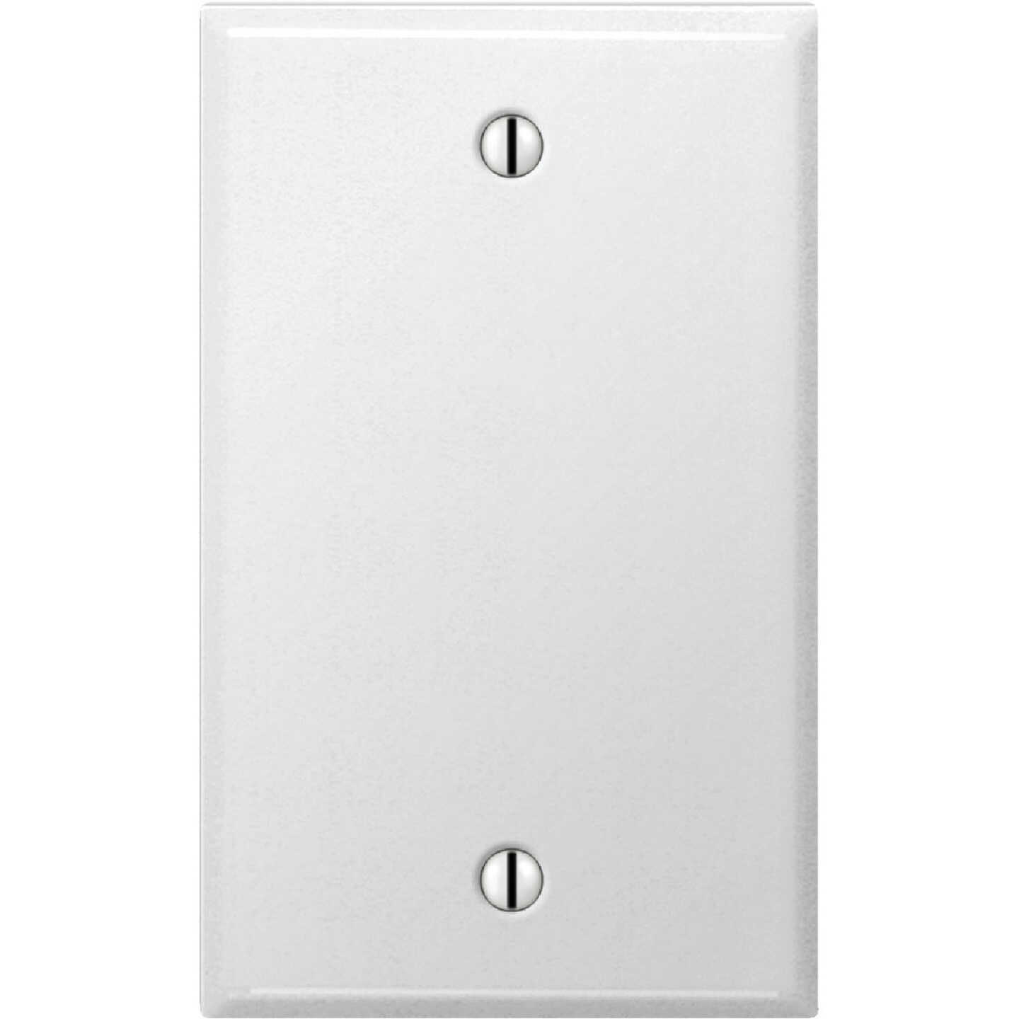 Amerelle 1-Gang Standard Stamped Steel Blank Wall Plate, Smooth White Image 1