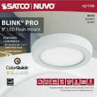 Satco Blink Pro 5 In. White 680 Lm. CCT-Selectable LED Flush Mount Light Fixture Image 4