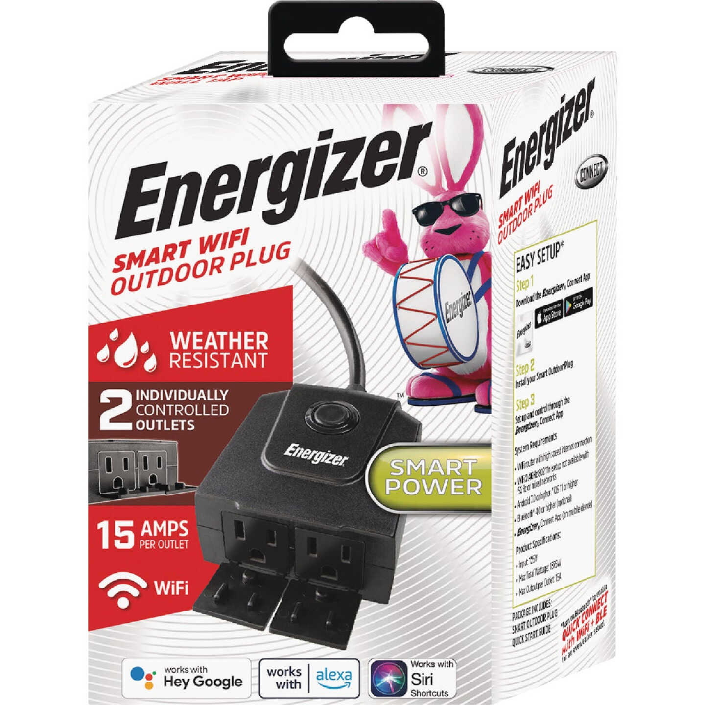 Energizer 15A 2-Outlet Smart WiFi Outdoor Plug Image 7