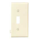 Leviton 1-Gang Plastic Sectional Toggle Switch Wall Plate End Panel, Ivory Image 1