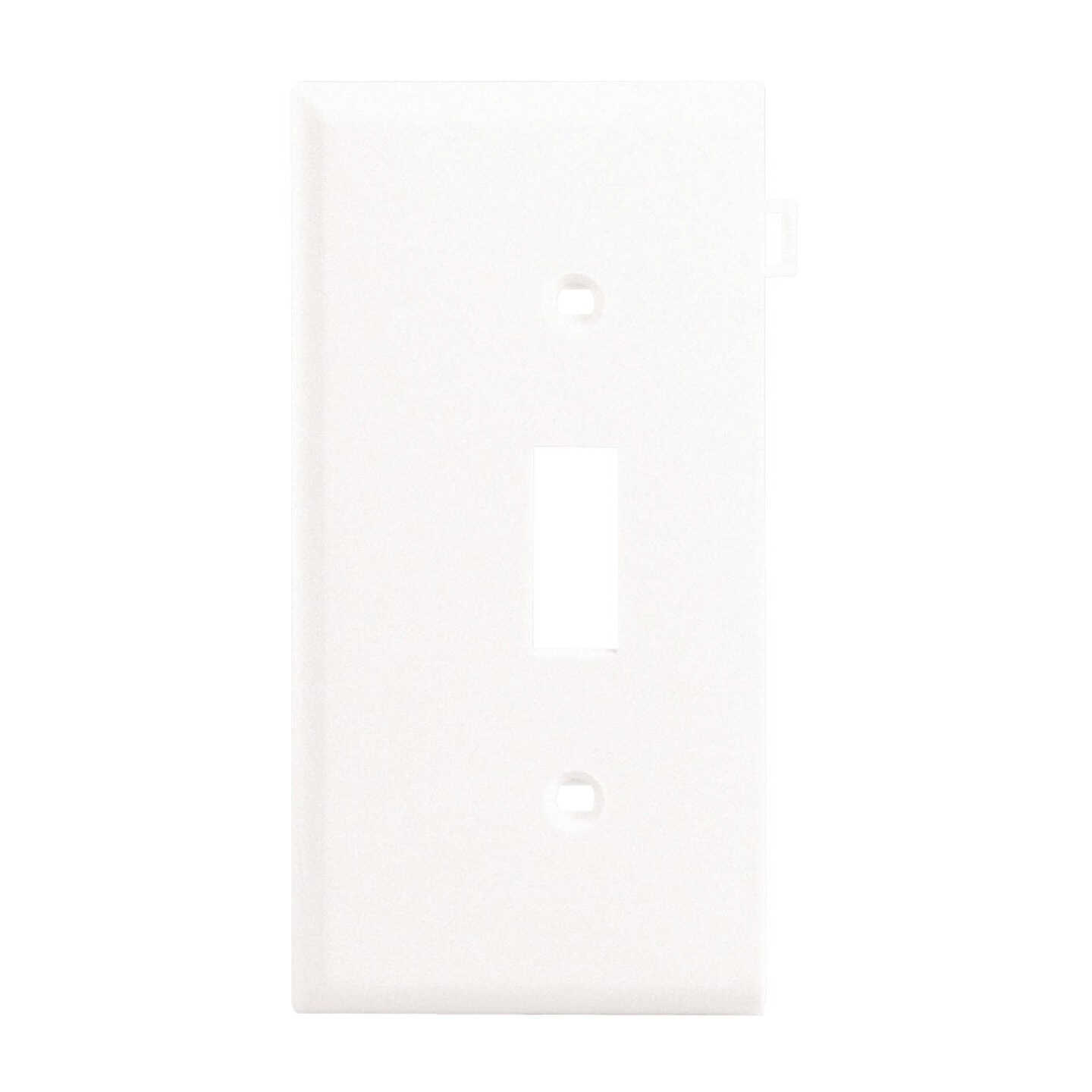 Leviton 1-Gang Plastic Sectional Toggle Switch Wall Plate End Panel, White Image 1