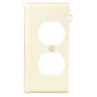 Leviton Duplex End Sectional 1-Gang Plastic Outlet Wall Plate, Ivory Image 1