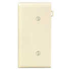 Leviton 1-Gang Standard End Nylon Blank Wall Plate, Ivory Image 1