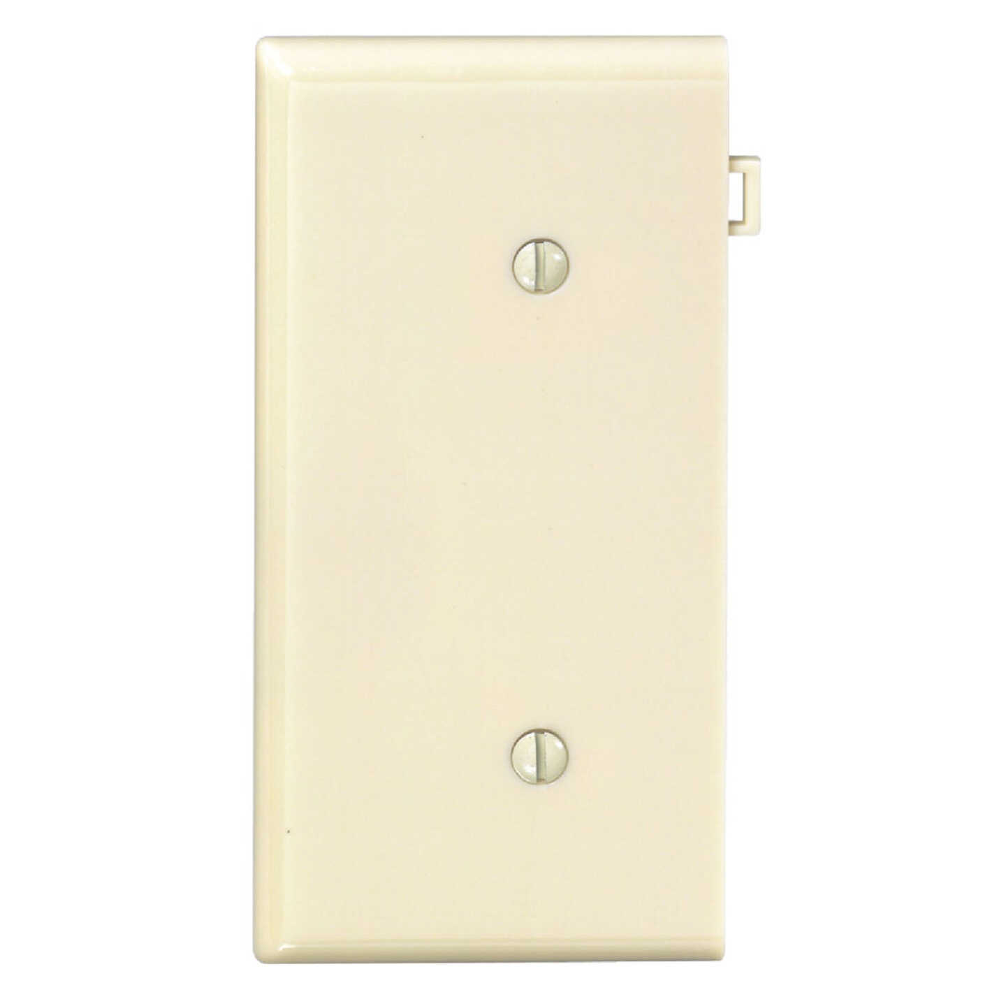 Leviton 1-Gang Standard End Nylon Blank Wall Plate, Ivory Image 1