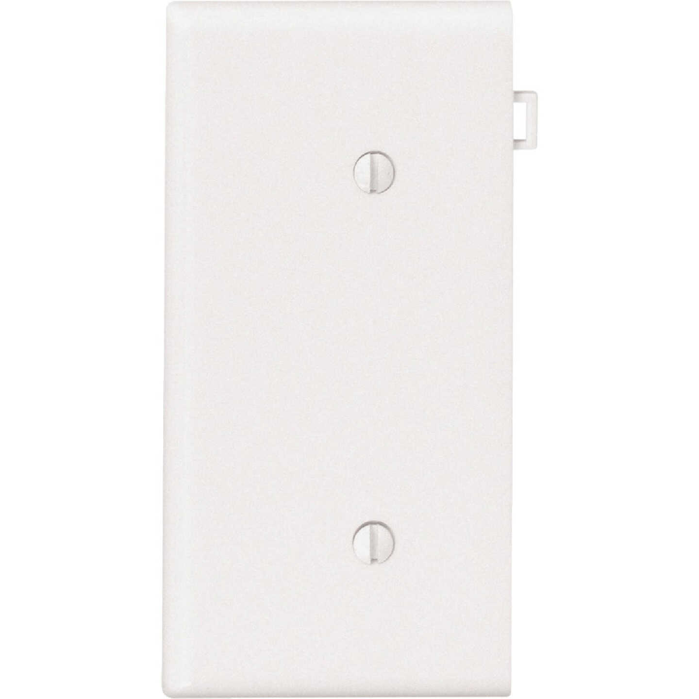 Leviton 1-Gang Standard End Nylon Blank Wall Plate, White Image 1