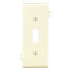Leviton 1-Gang Plastic Sectional Toggle Switch Wall Plate Center Panel, Ivory Image 1