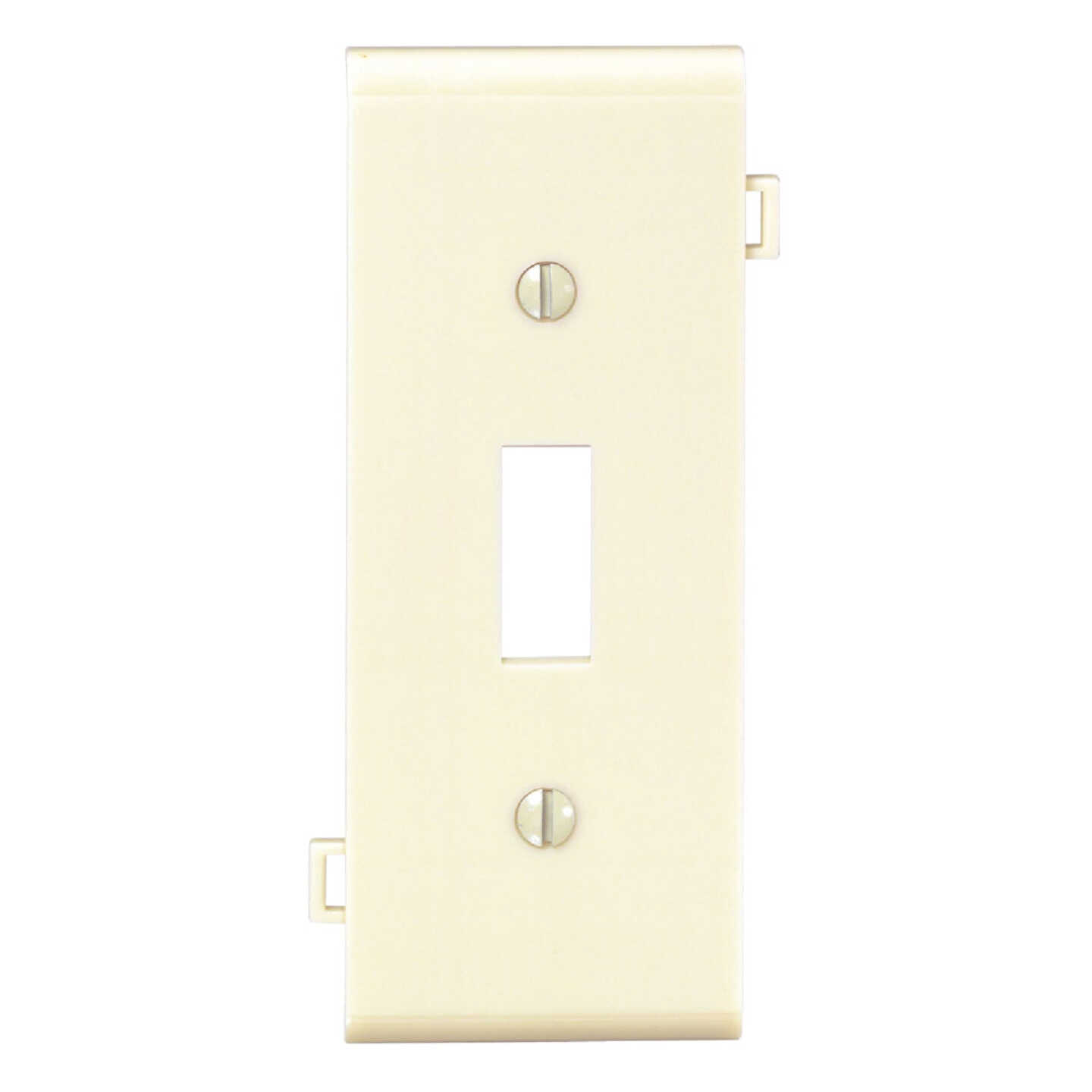 Leviton 1-Gang Plastic Sectional Toggle Switch Wall Plate Center Panel, Ivory Image 1