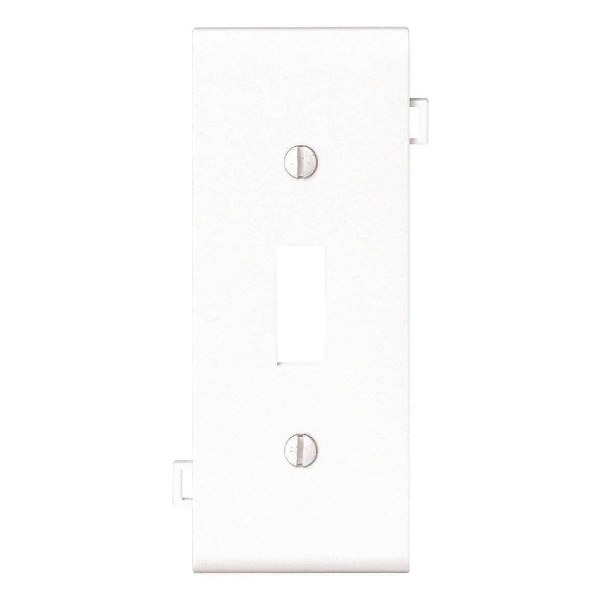 Leviton 1-Gang Plastic Sectional Toggle Switch Wall Plate Center Panel, White Image 1