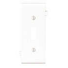 Leviton 1-Gang Plastic Sectional Toggle Switch Wall Plate Center Panel, White Image 1