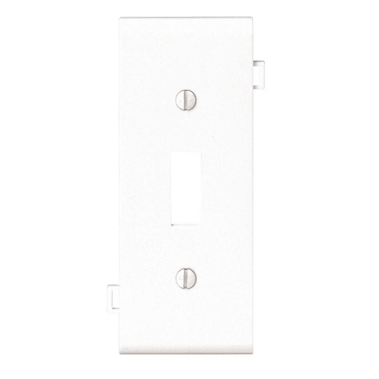 Leviton 1-Gang Plastic Sectional Toggle Switch Wall Plate Center Panel, White Image 1