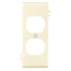Leviton Duplex Center Sectional 1-Gang Plastic Outlet Wall Plate, Ivory Image 1