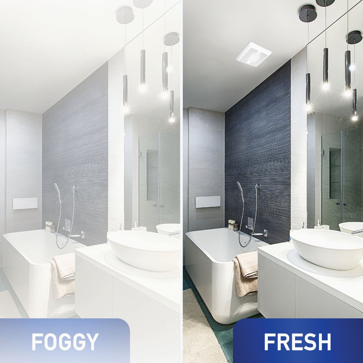 Panasonic Whisper Choice 80/110 CFM Bathroom Exhaust Fan with Dimmable LED Light Image 7