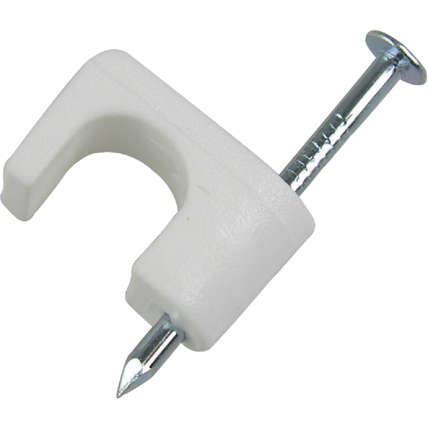 Gardner Bender 1/4 In. Polyethylene White UV Resistant Coaxial Staple (25-Count) Image 1