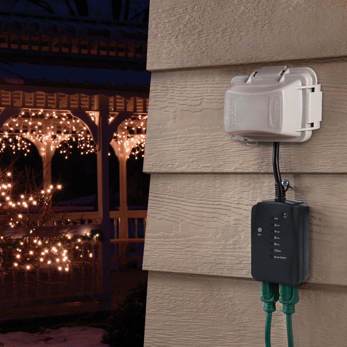 Prime 15A 125V 1875W Black LED Outdoor Countdown Timer Image 2