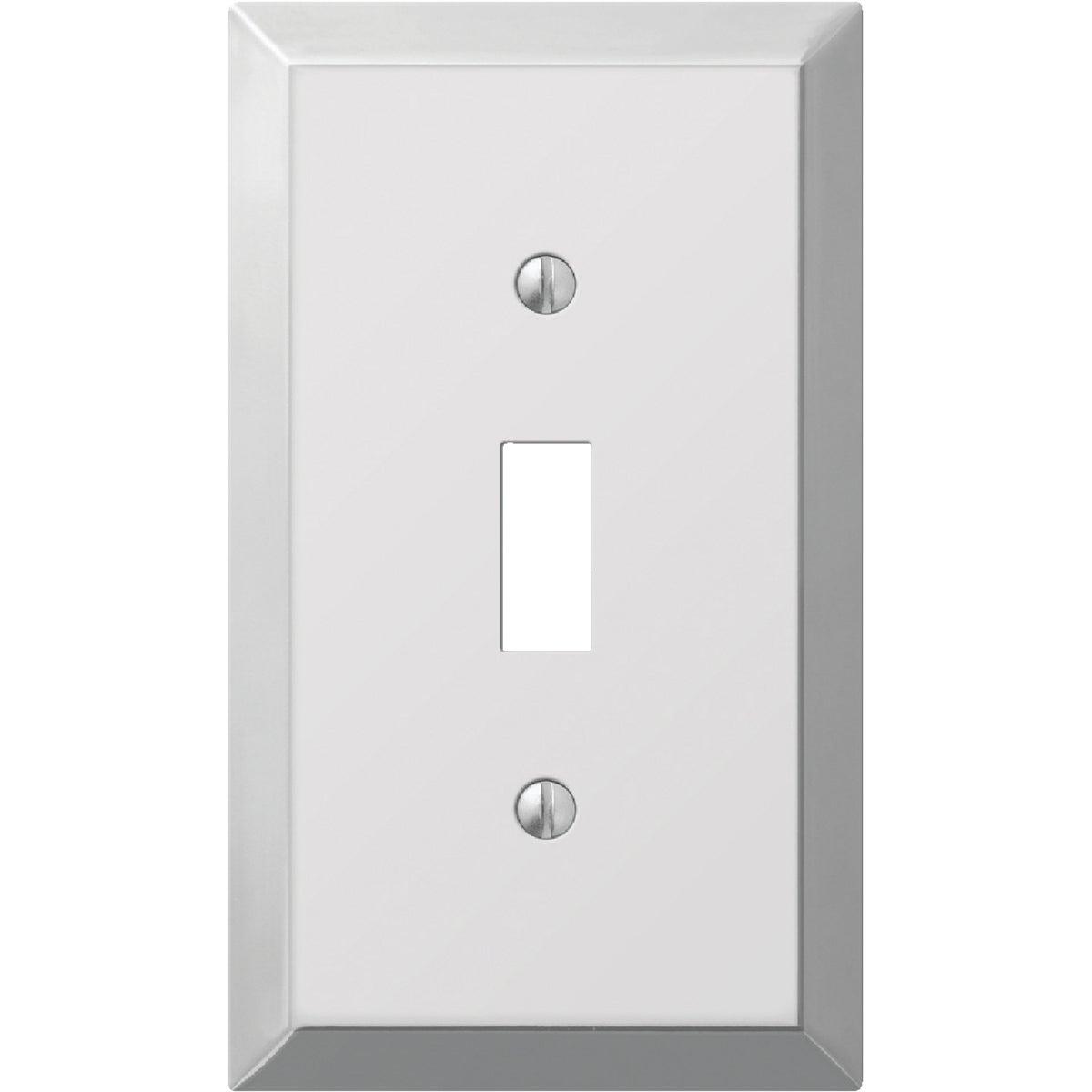 Amerelle 1-Gang Stamped Steel Toggle Switch Wall Plate, Polished Chrome Image 1