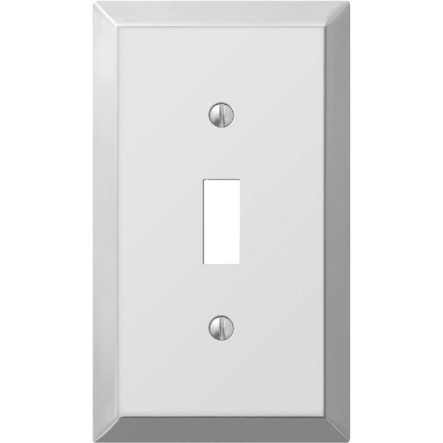 Amerelle 1-Gang Stamped Steel Toggle Switch Wall Plate, Polished Chrome Image 1