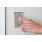 Amerelle 1-Gang Stamped Steel Toggle Switch Wall Plate, Brushed Nickel Image 2