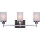 Canarm Lyndi 3-Light Brushed Nickel Vanity Bath Light Fixture, Etched Glass Image 6