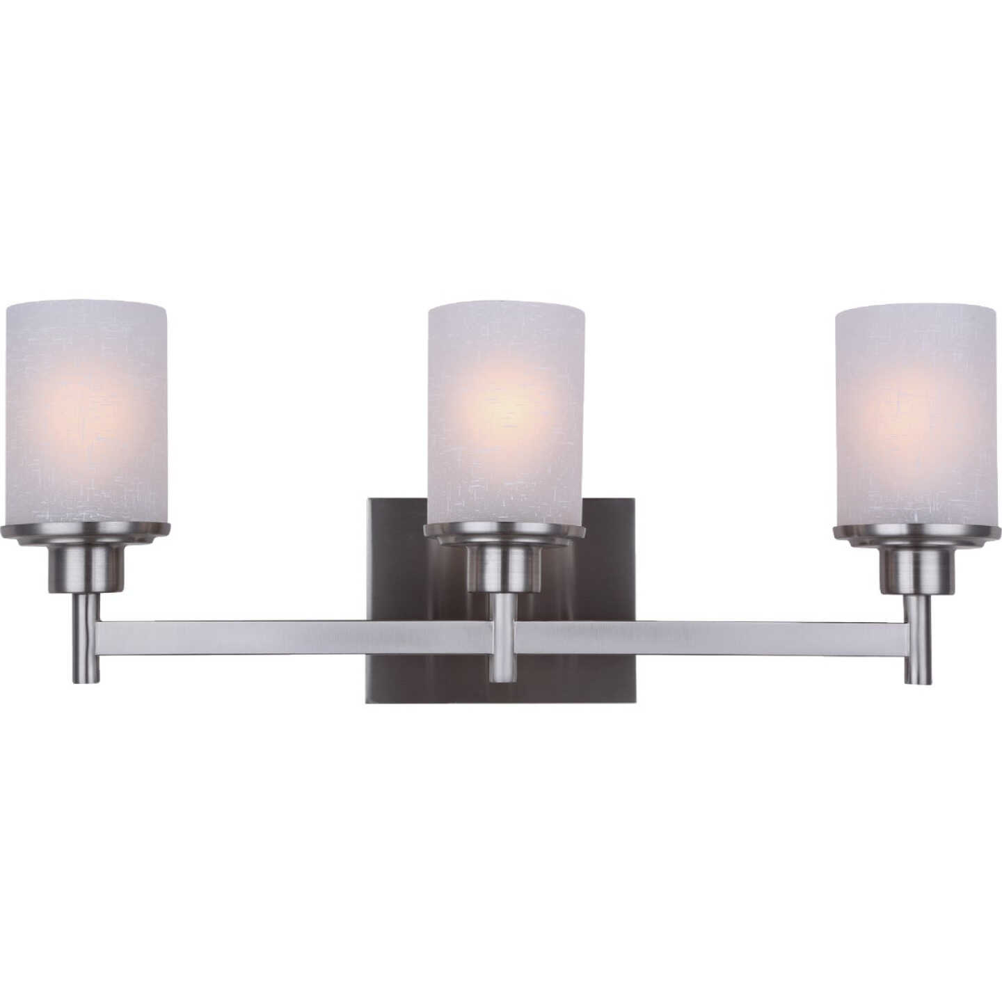 Canarm Lyndi 3-Light Brushed Nickel Vanity Bath Light Fixture, Etched Glass Image 6