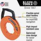 Klein 3/16 In. W. x 100 Ft. L. Fiberglass Fish Tape with Spiral Steel Leader Image 2