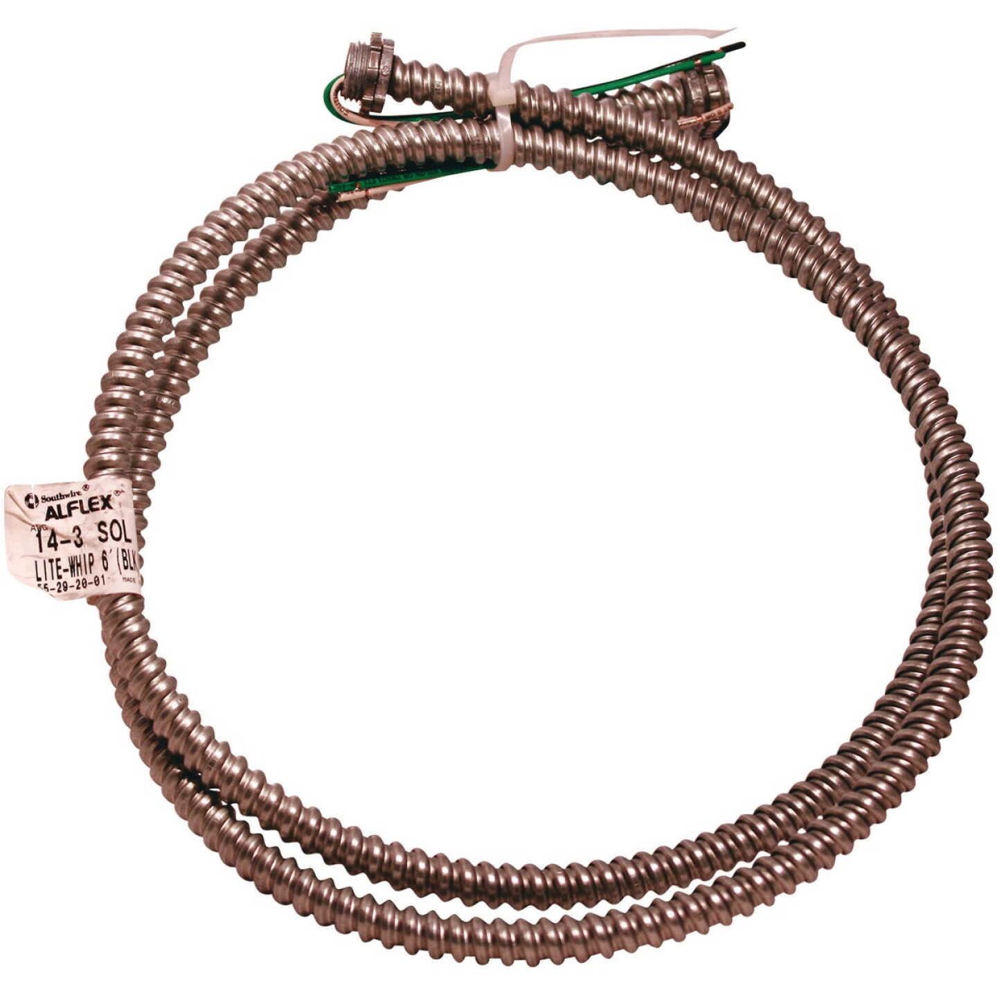 Southwire 6 Ft. 14/3 AWG Flexible Metallic Pre-Wired Whip Image 1