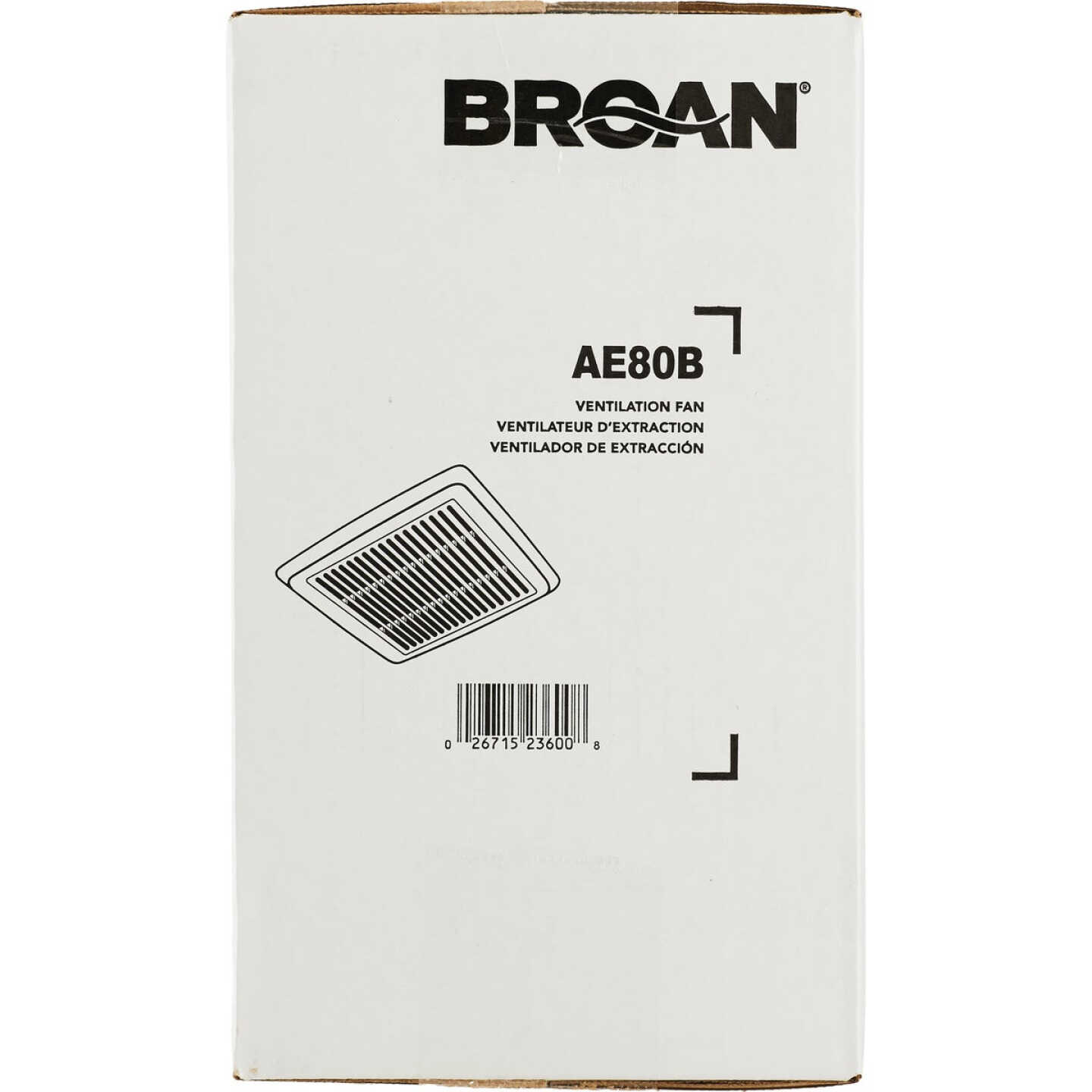 Broan-NuTone Flex Series 80 CFM 1.2 Sones 120V Ceiling Room Side Installation Bath Exhaust Fan Image 2