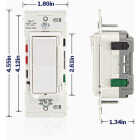 Leviton Decora Lever Edge Incandescent White Rocker Slide Dimmer Switch Image 6