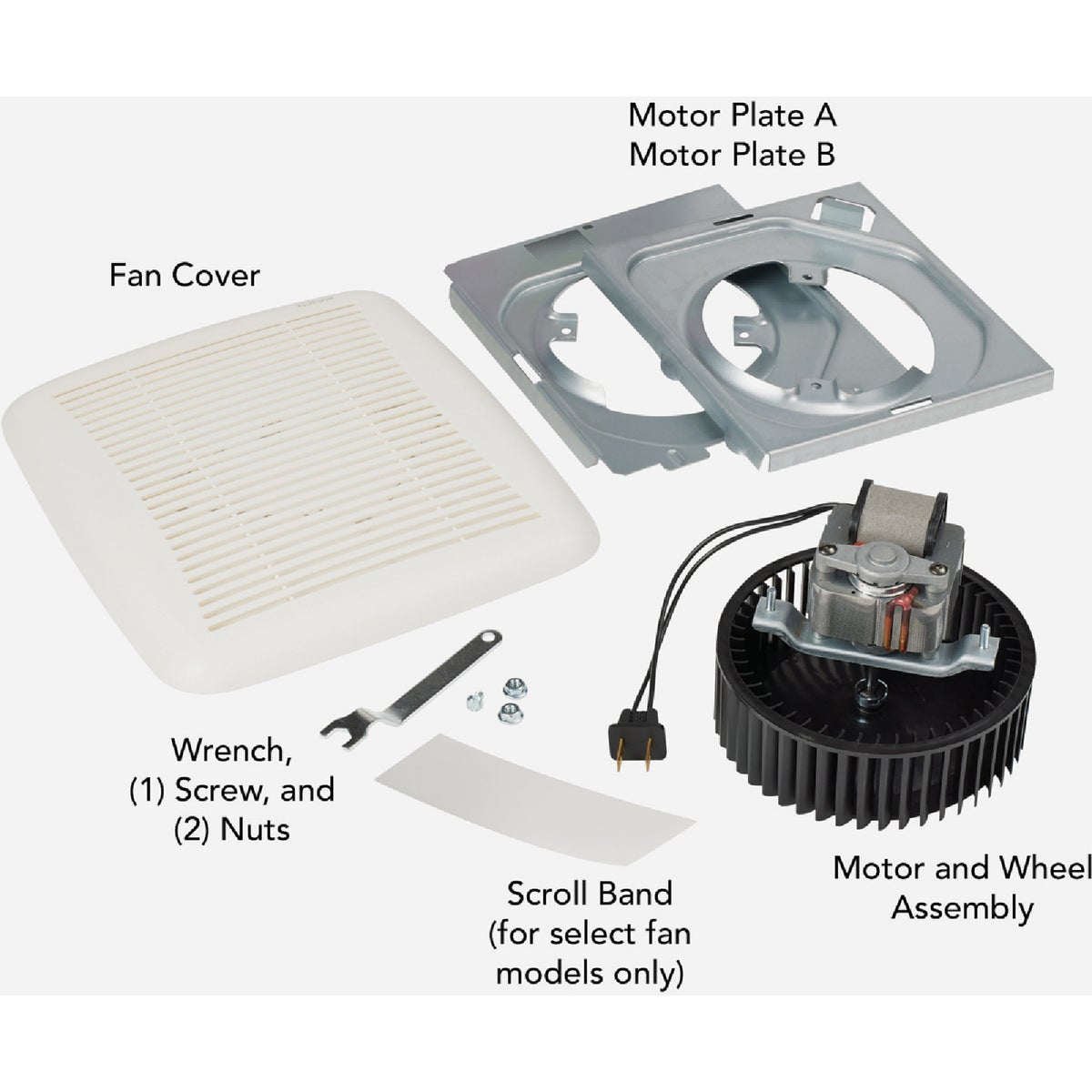 Broan-NuTone QuicKit 60 CFM 3.0 Sones 120V Bath Fan Replacement Image 4