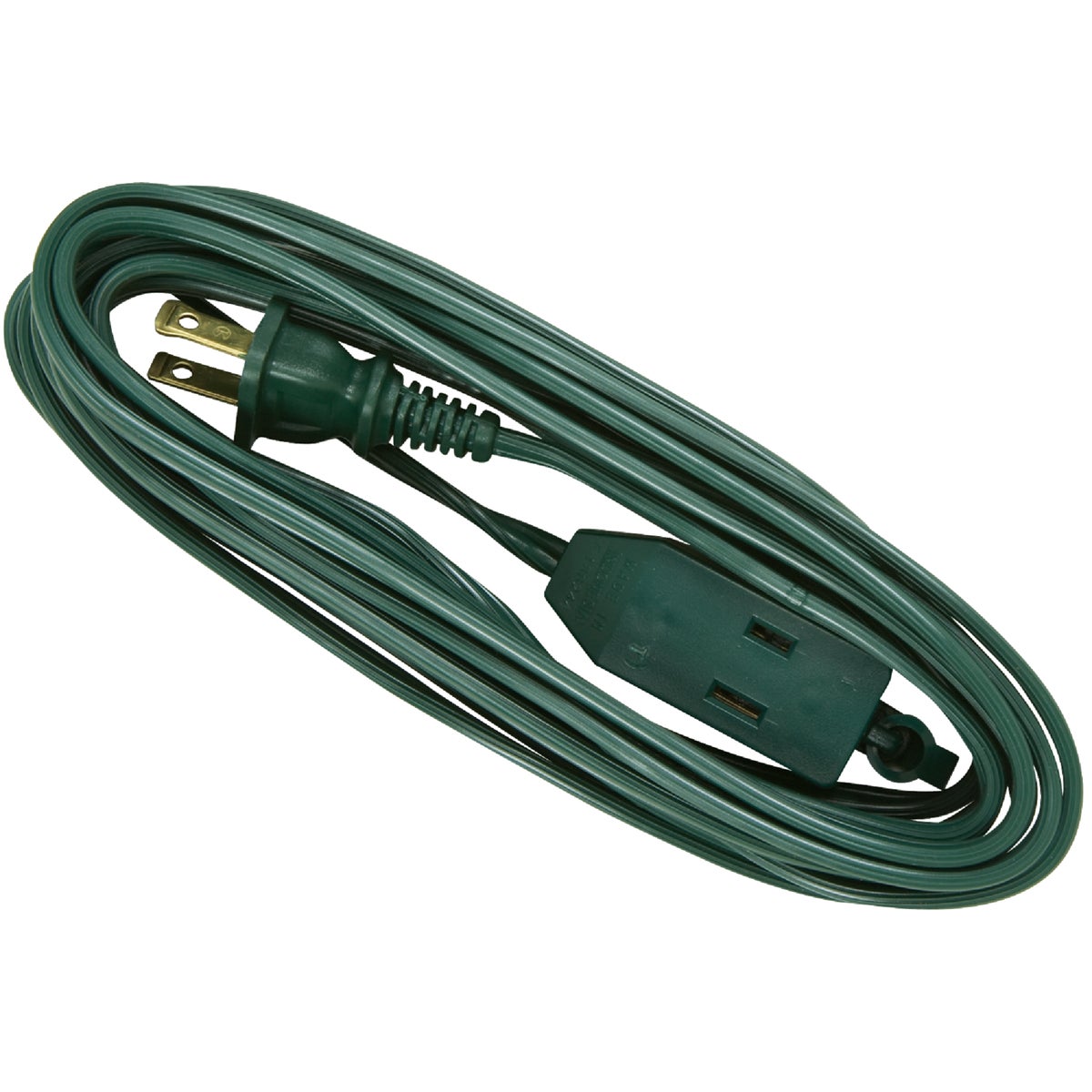 Master Electrician 15 Ft. 16/2 Green Cube Tap Extension Cord