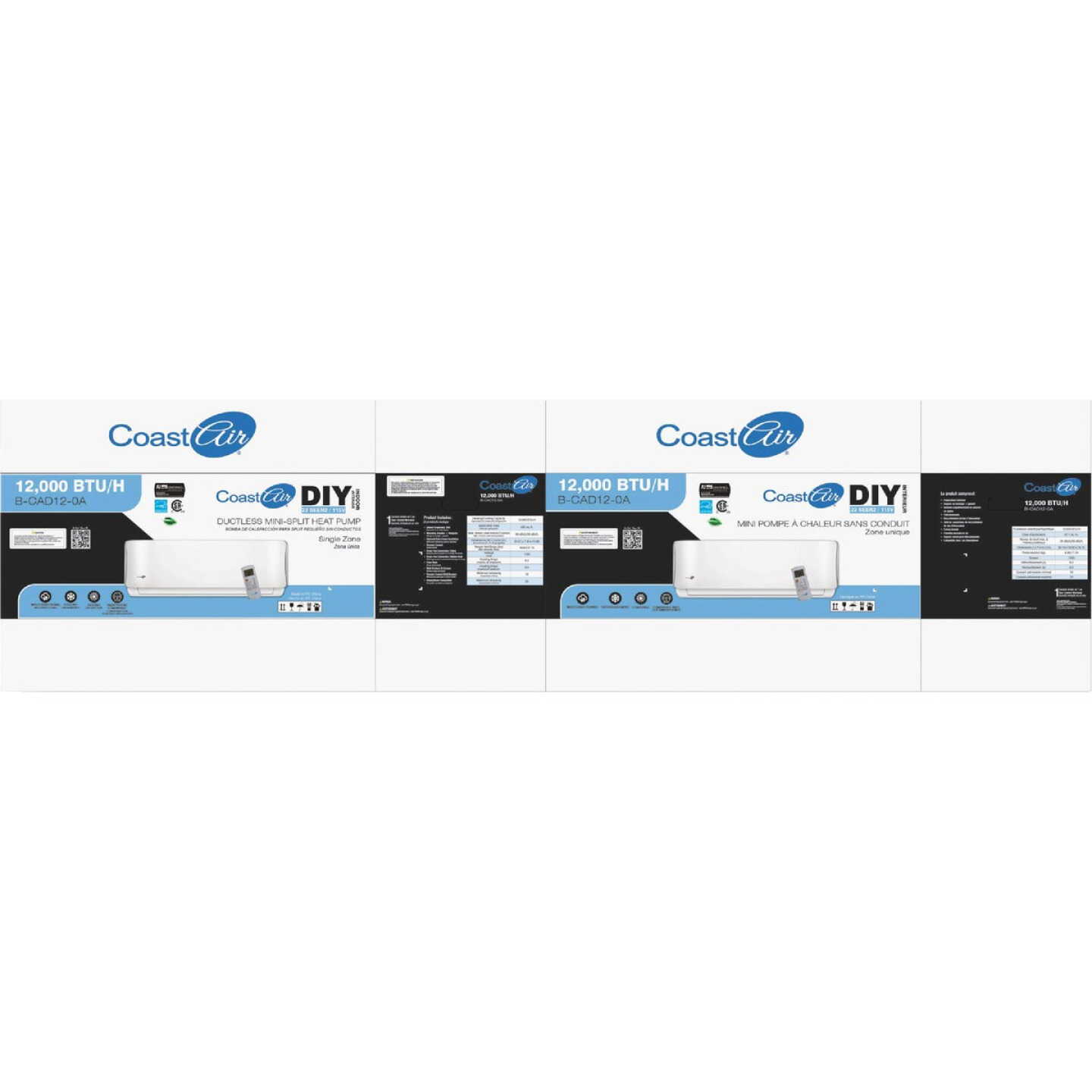 Coast Air 12,000 BTU 450 Sq. Ft. to 550 Sq. Ft. Coverage Area Mini-Split Room Air Conditioner & Heat Pump Image 2