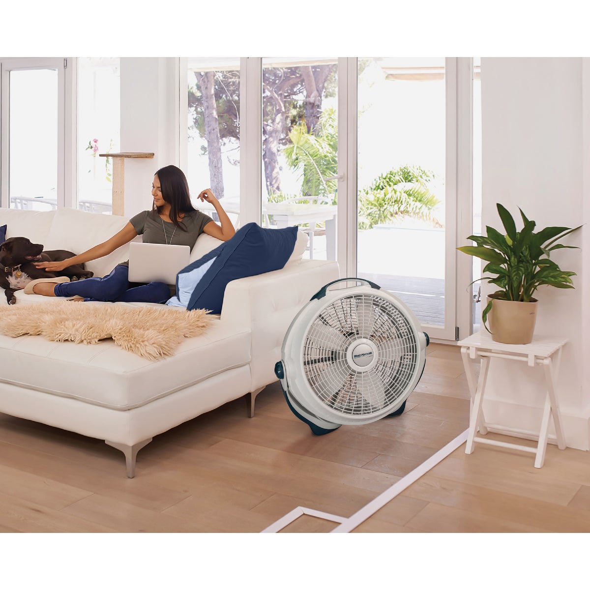 Lasko 20 In. Wind Machine 3-Speed Gray Air Circulator Fan Image 3
