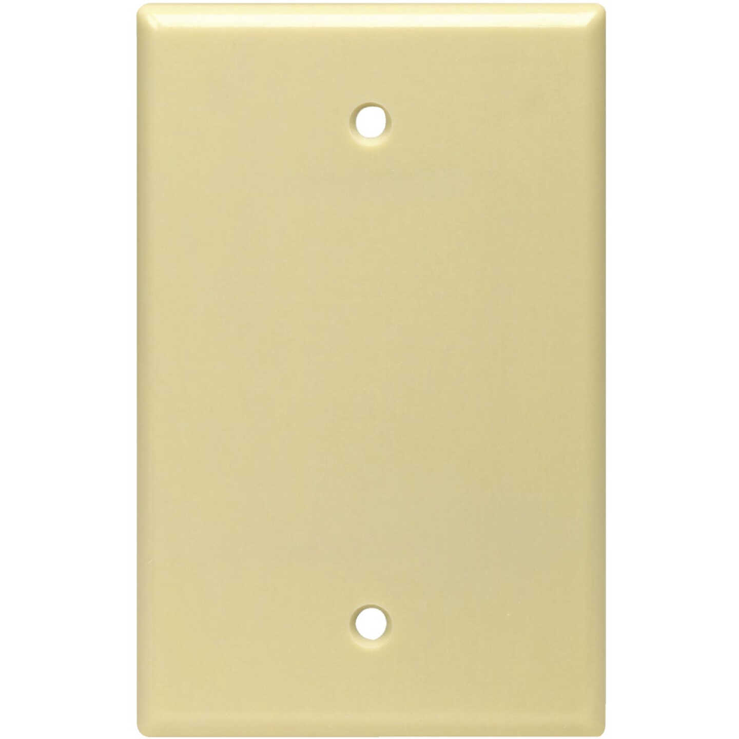 Leviton 1-Gang Midway Thermoset Blank Wall Plate, Ivory Image 1