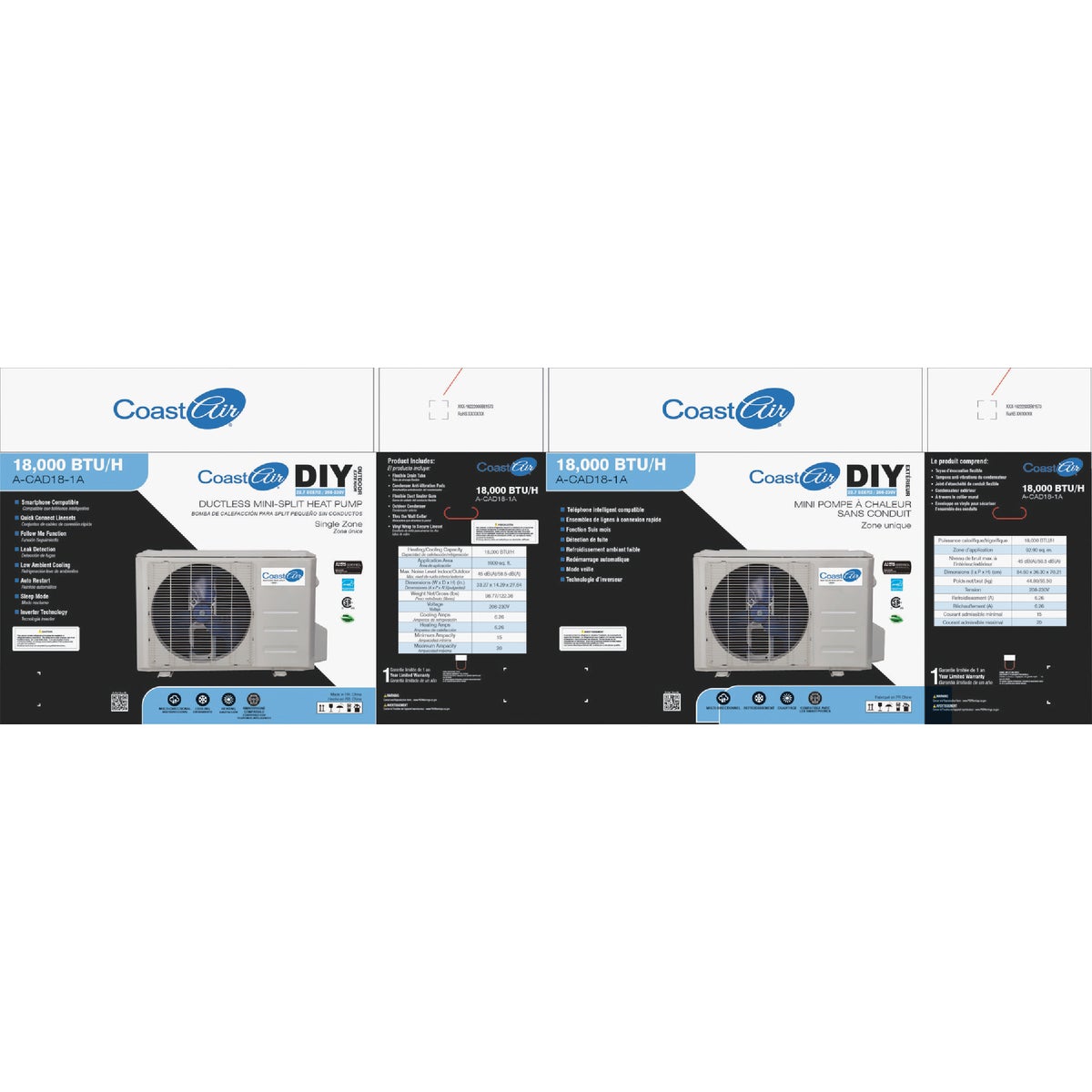 Coast Air 18,000 BTU 800 Sq. Ft. Mini-Split Room Air Conditioner & Heat Pump Image 2