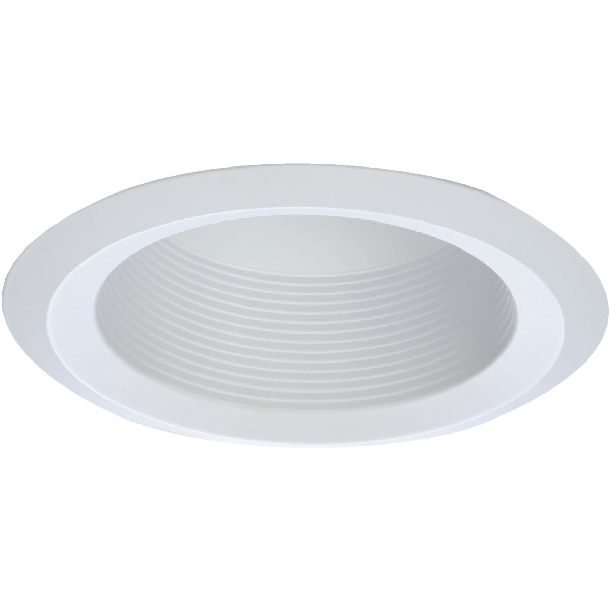 Halo 6 In. White Cone Baffle with Self-Flange Recessed Light Fixture Trim Image 1