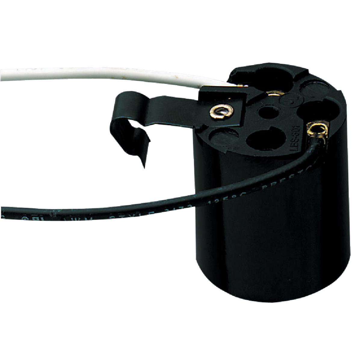 Westinghouse Horizontal Snap-In Medium Base Black Lamp Socket Image 1