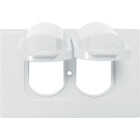 Southwire Single Gang Horizontal White Weatherproof Duplex Cover Image 1