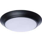 Satco Nuvo 7 In. Black 60W Equivalent LED CCT-Selectable Disk Flush Mount Ceiling Light Fixture Image 1