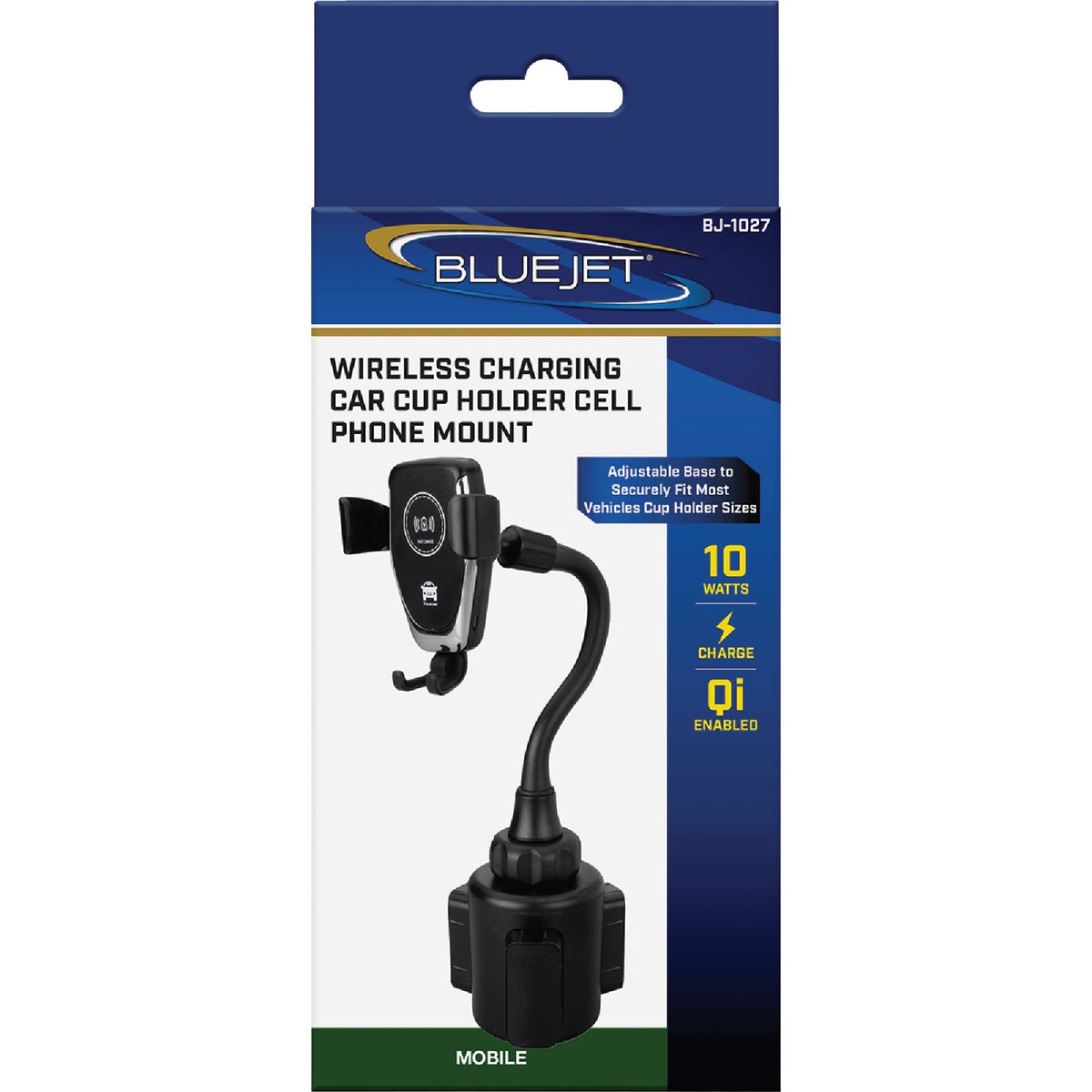 Blue Jet Cup Holder Black Universal Wireless Charger Phone Holder Image 2