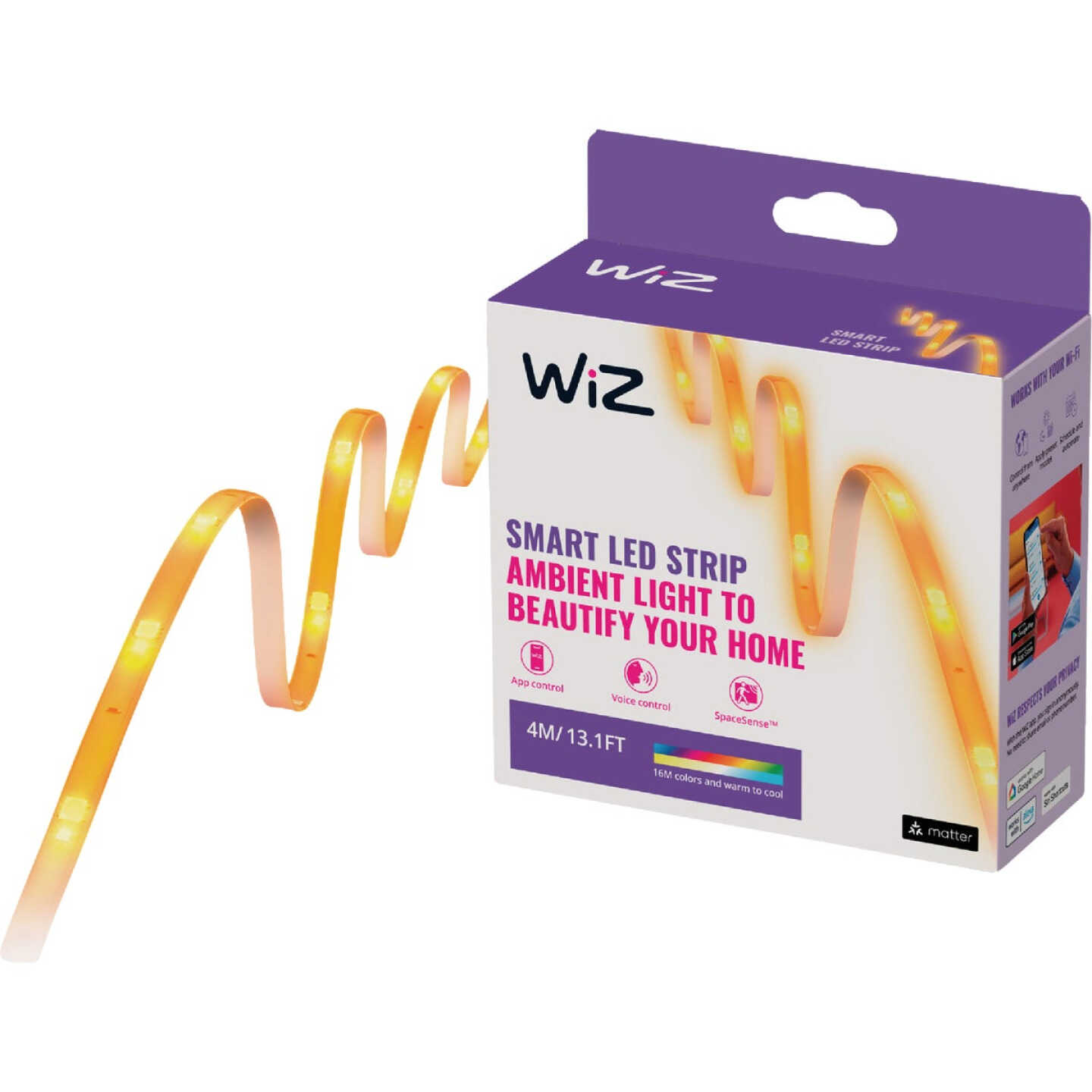 Wiz 13 Ft. L. 12.7W Smart Light Strip Image 1