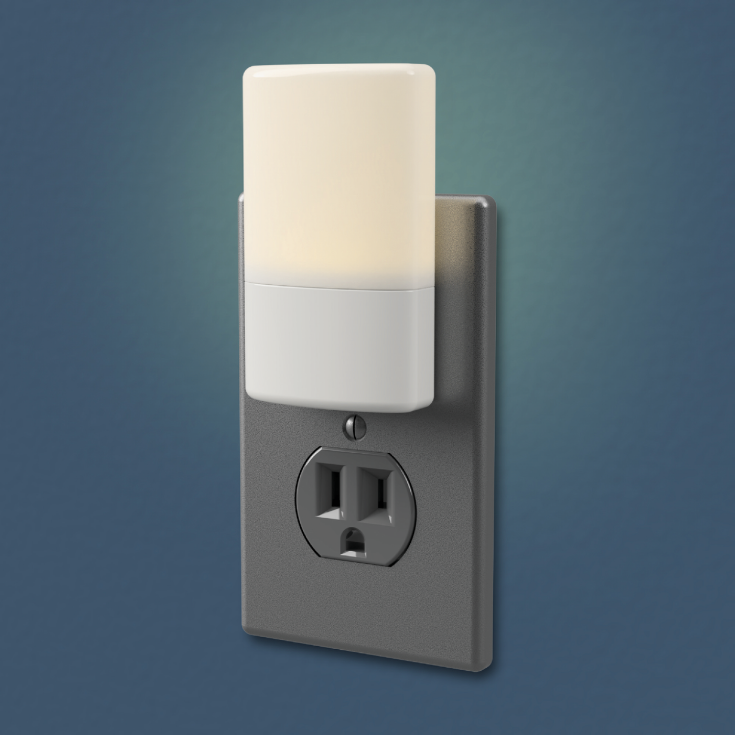Westek White Dusk To Dawn LED Madison Shade Night Light (2-Pack) Image 2
