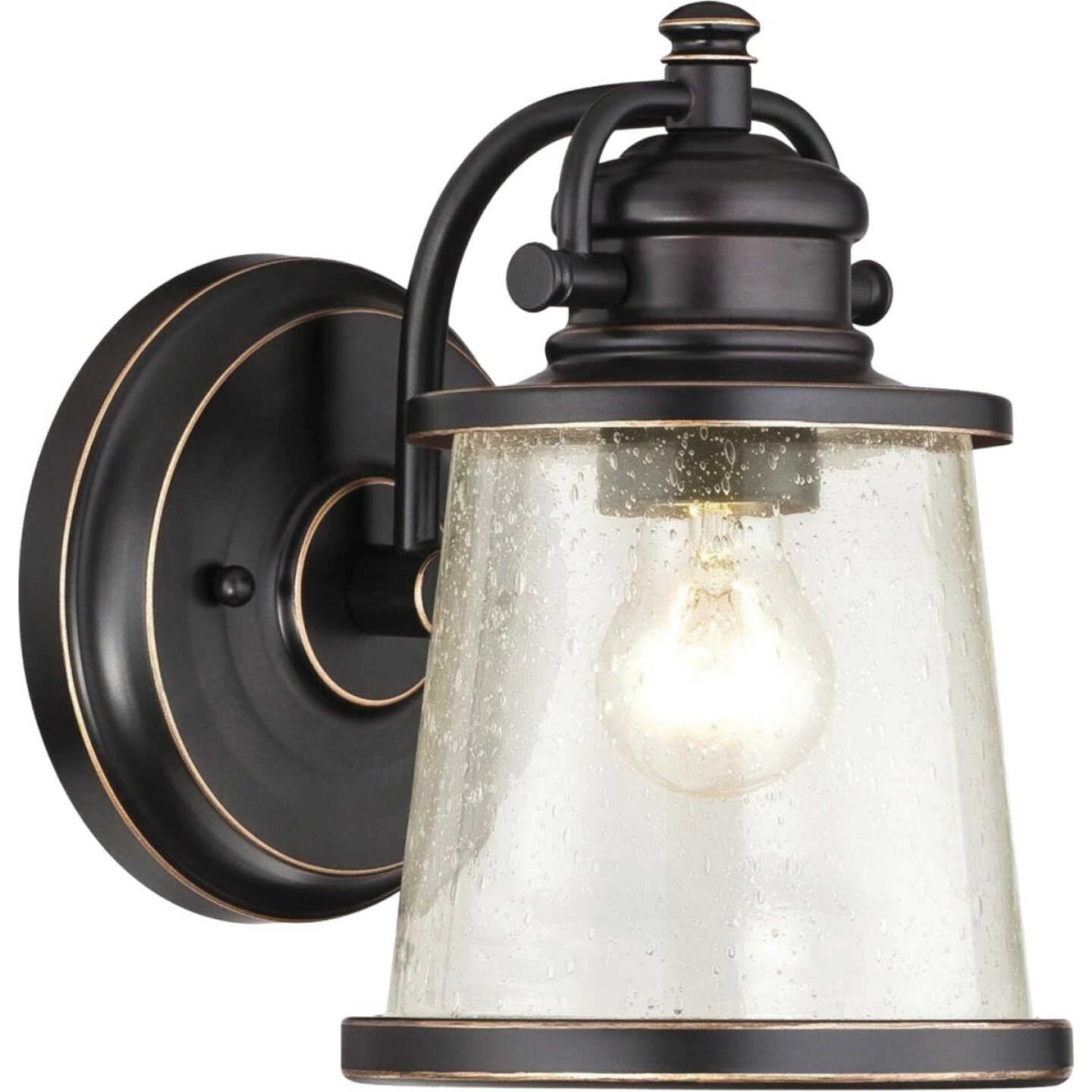 Westinghouse Emma Jane 1-Light Amber Bronze Outdoor Wall Lantern Image 1