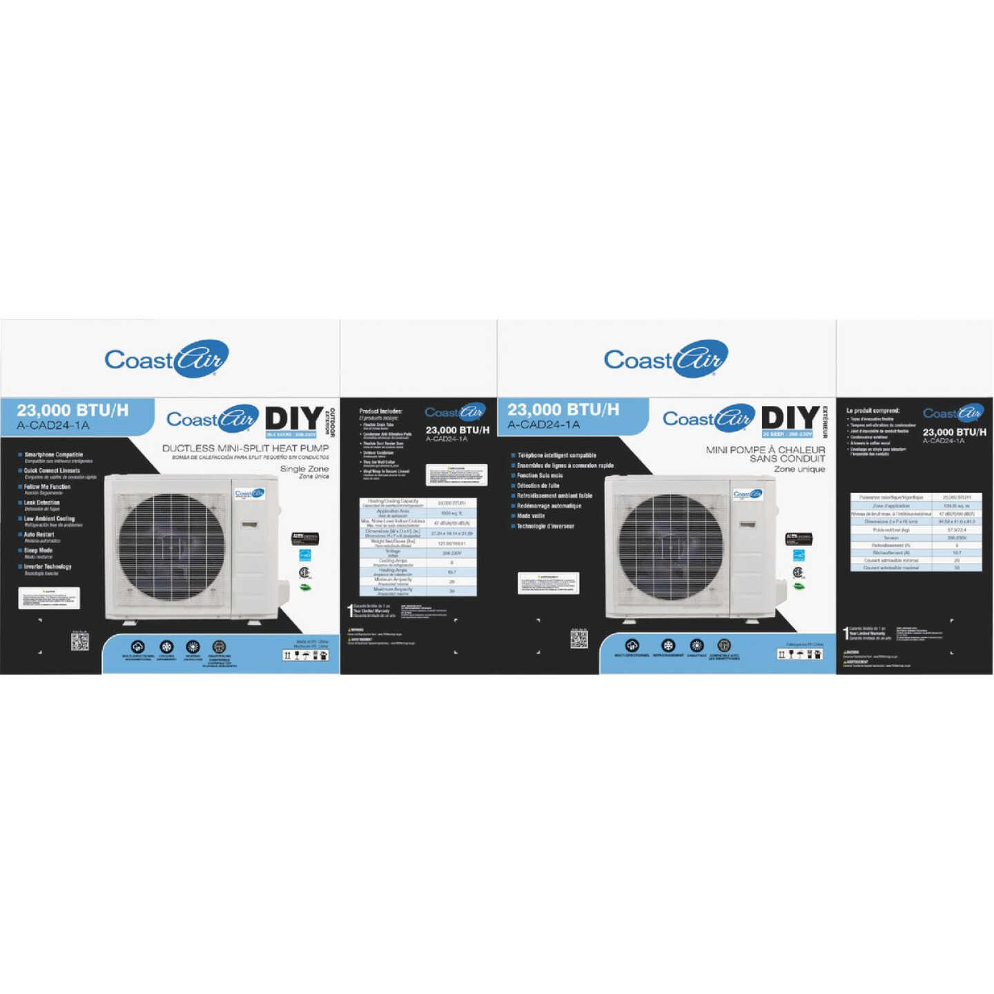 Coast Air 23,000 BTU 1200 Sq. Ft. Mini-Split Room Air Conditioner & Heat Pump Image 4