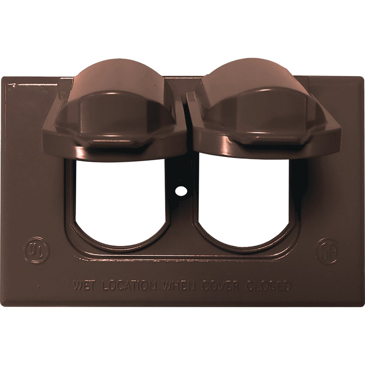 Southwire Single Gang Horizontal Bronze Weatherproof Duplex Cover